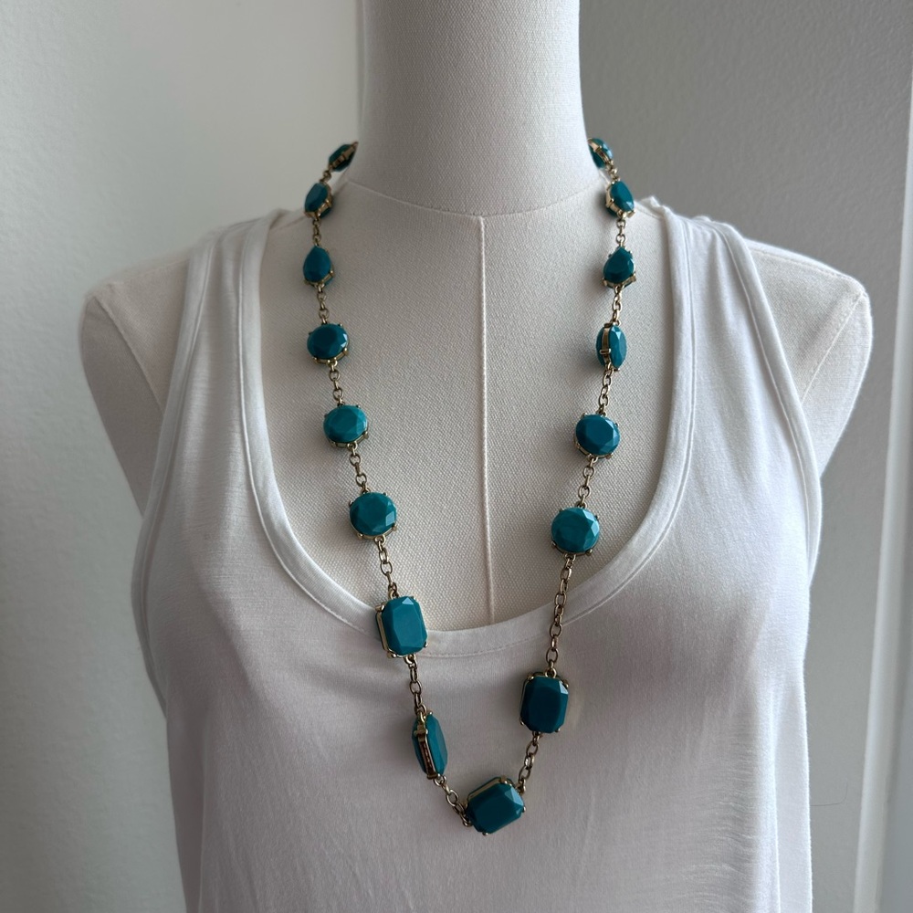 Kate Spade Turquoise Swirl Around scatter necklace